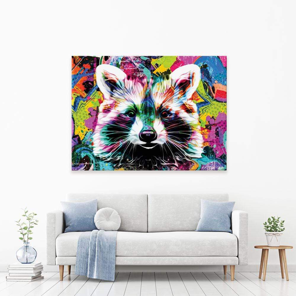 Psychedelic Raccoon Canvas Print wall art product ARTEMENKO VALENTYN / Shutterstock