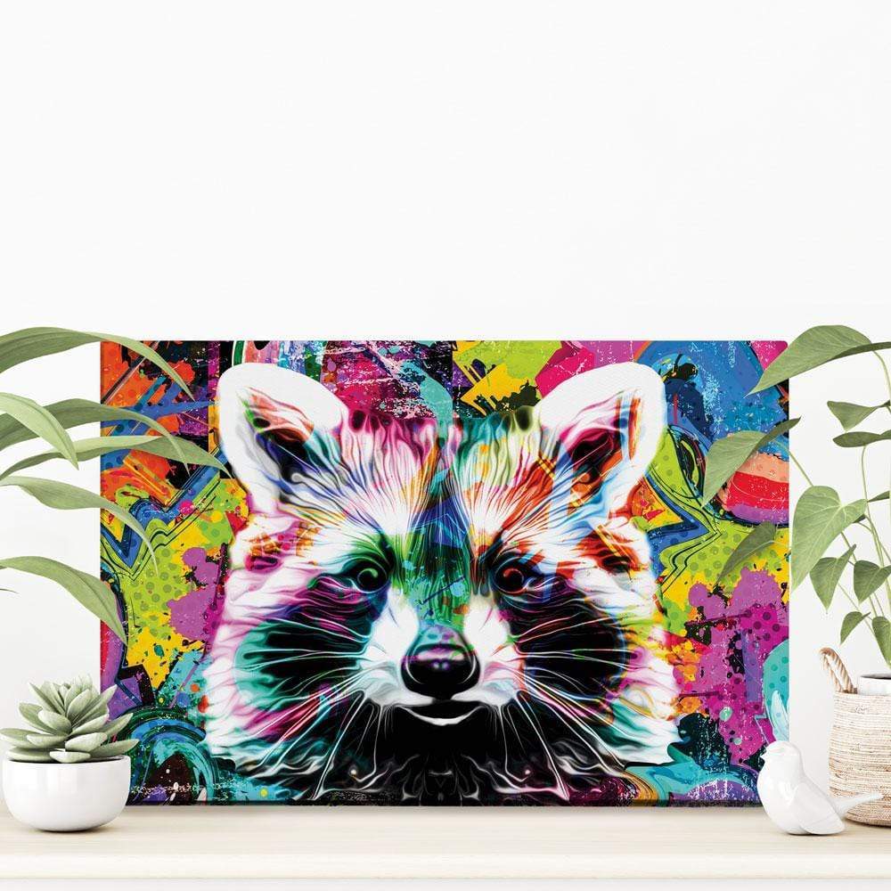 Psychedelic Raccoon Canvas Print wall art product ARTEMENKO VALENTYN / Shutterstock