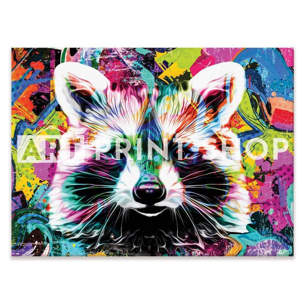 Psychedelic Raccoon Canvas Print wall art product ARTEMENKO VALENTYN / Shutterstock