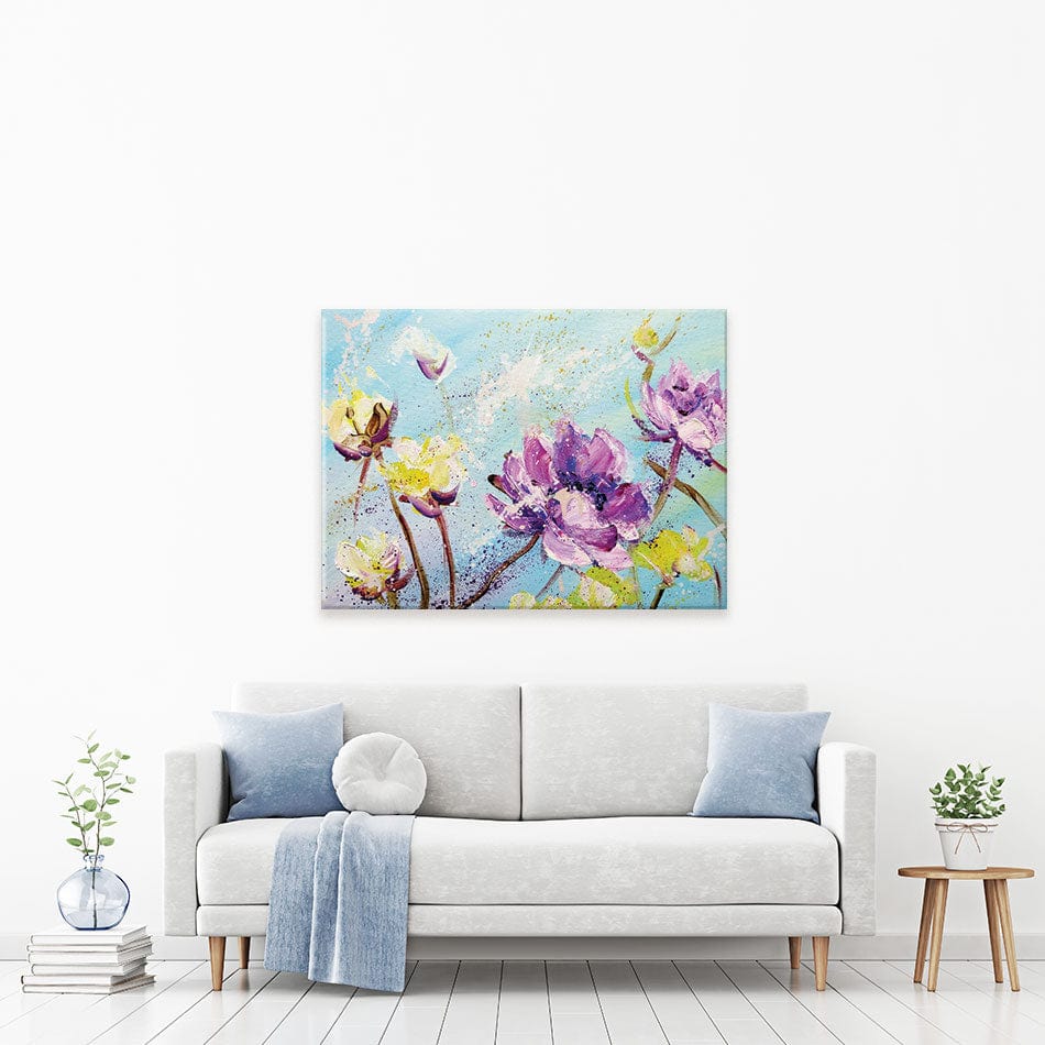 Purple And Yellow Floral Canvas Print wall art product Valenty / Shutterstock