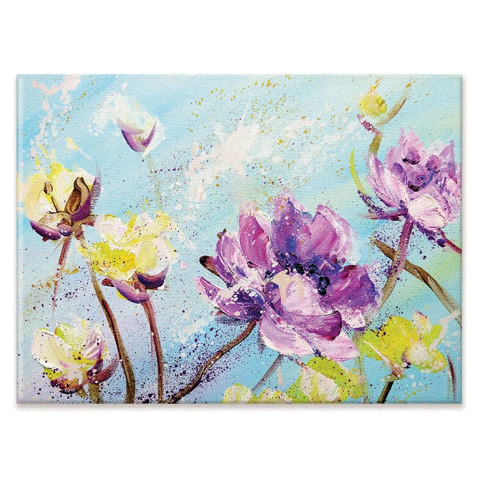 Purple And Yellow Floral Canvas Print wall art product Valenty / Shutterstock