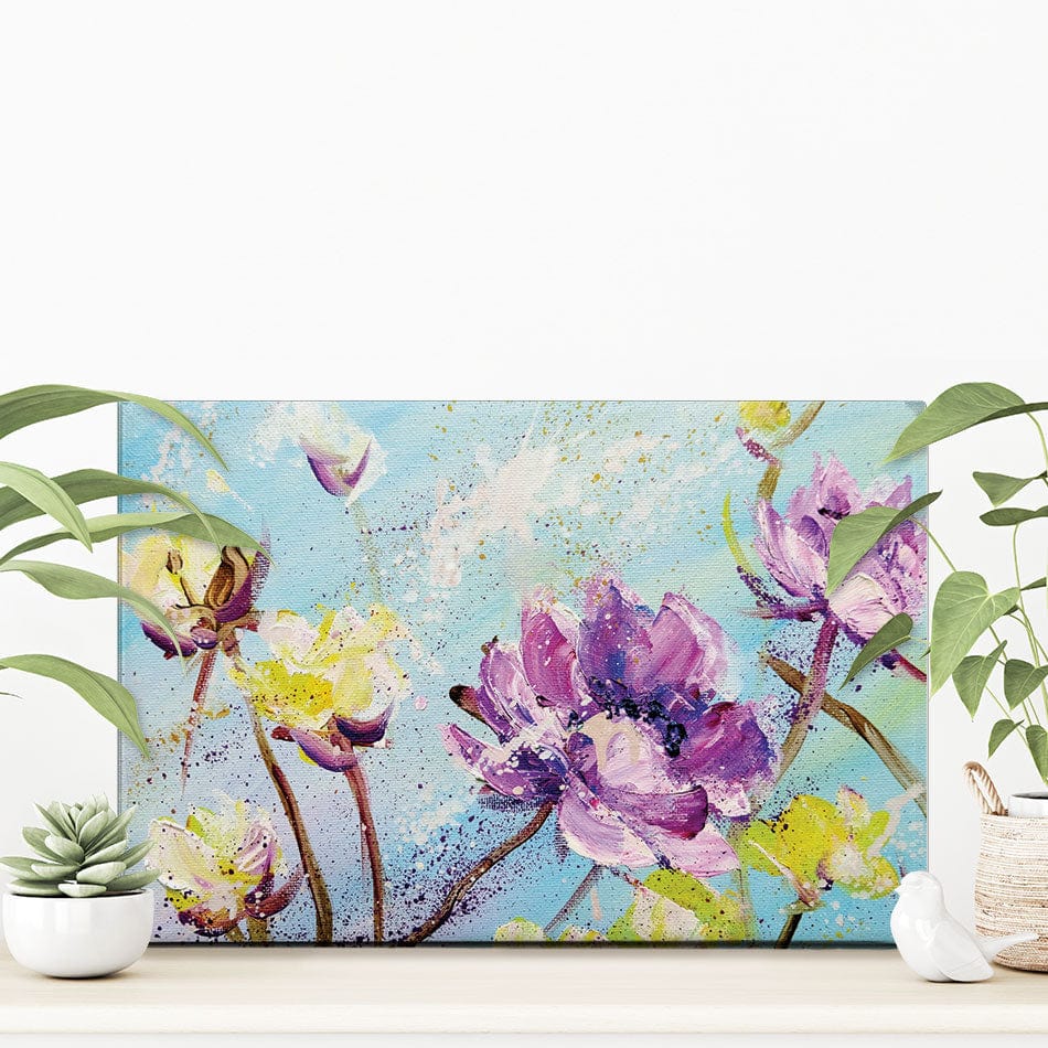 Purple And Yellow Floral Canvas Print wall art product Valenty / Shutterstock