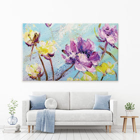 Purple And Yellow Floral Canvas Print wall art product Valenty / Shutterstock