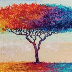 Rainbow Tree Oil Painting Canvas Print