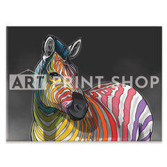 Rainbow Zebra Canvas Print