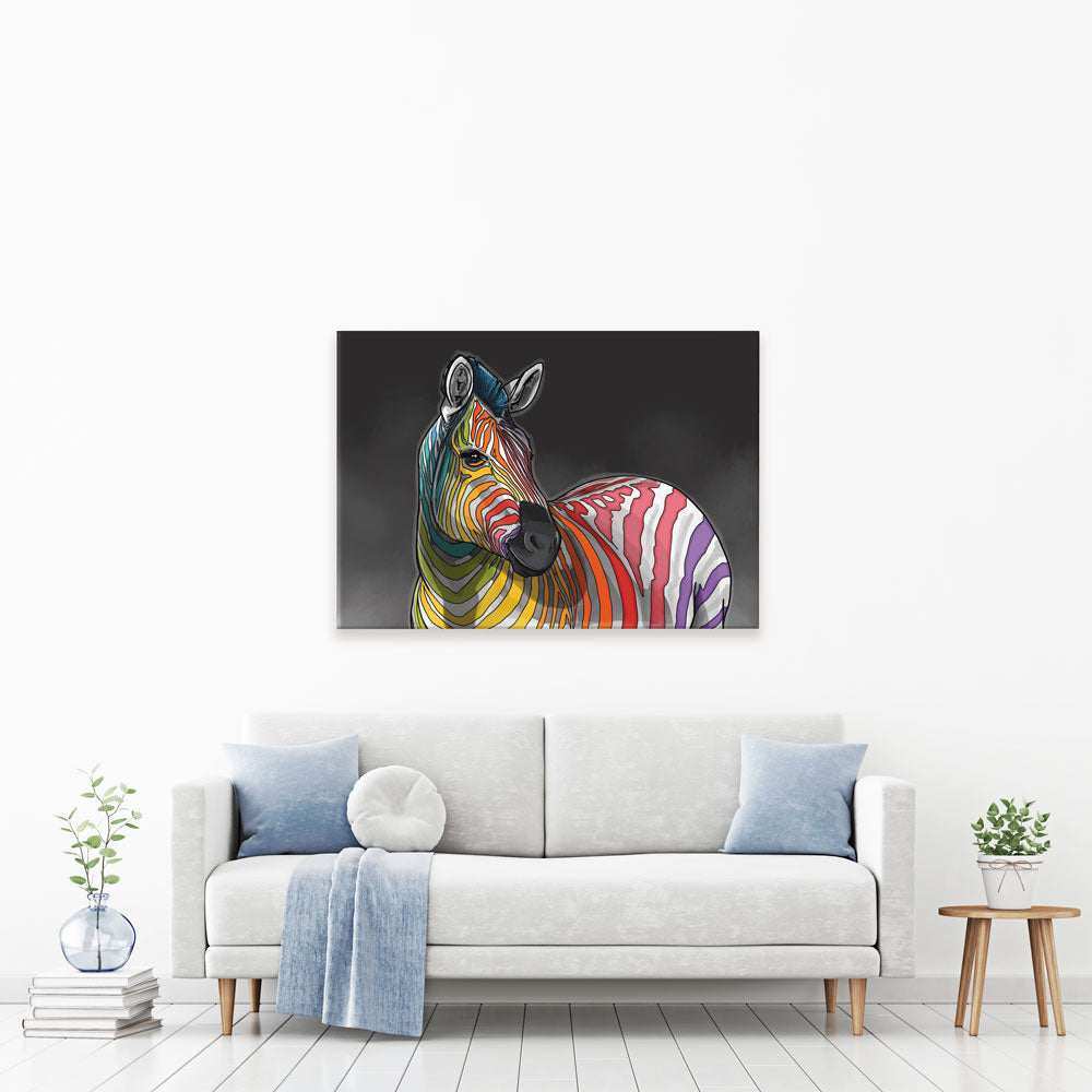 Rainbow Zebra Canvas Print