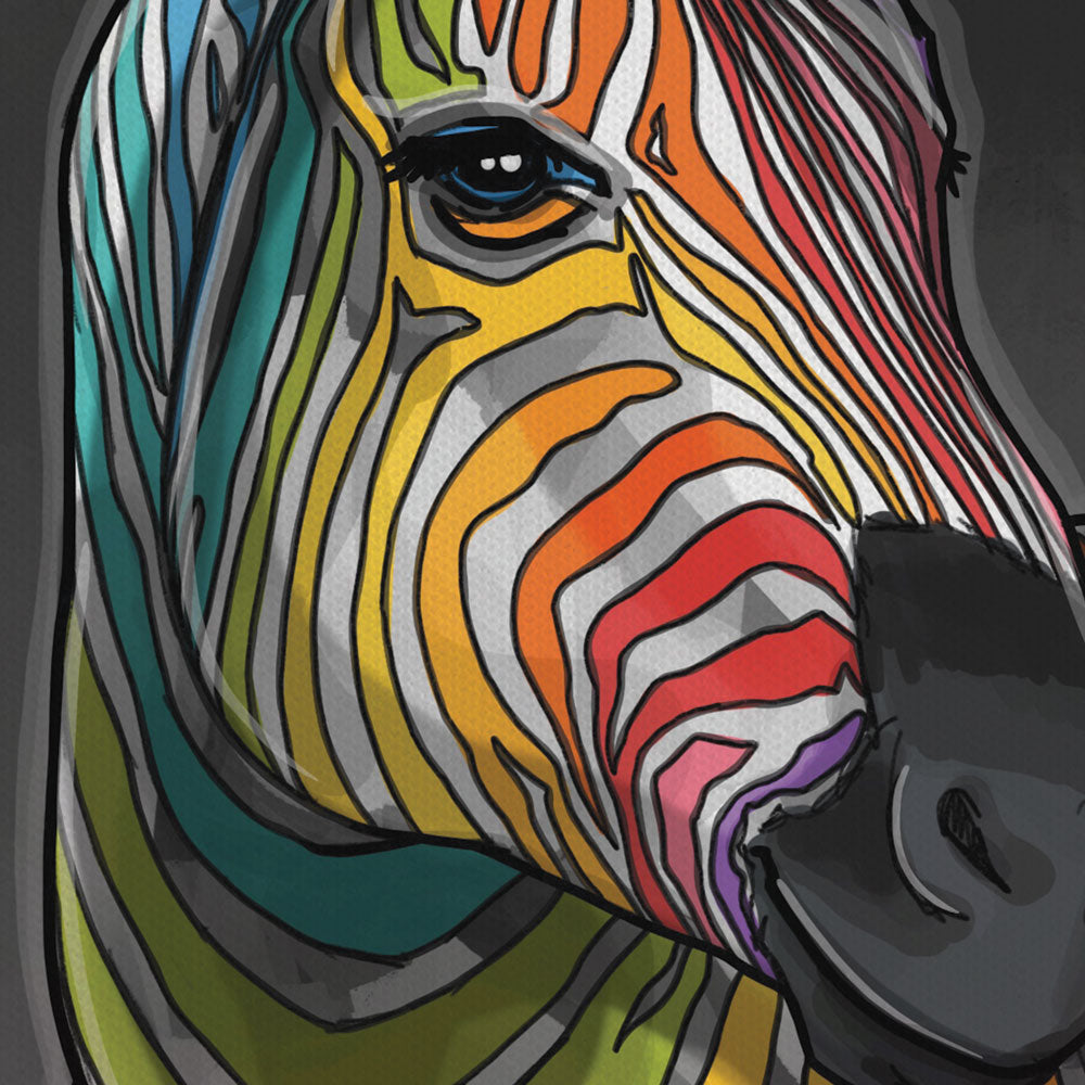 Rainbow Zebra Canvas Print