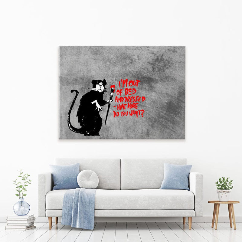 Rat Out Of Bed Canvas Print