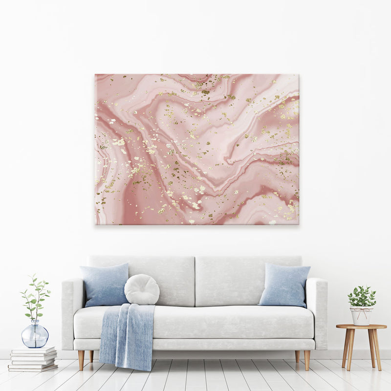 Rose Marble Speckles Canvas Print