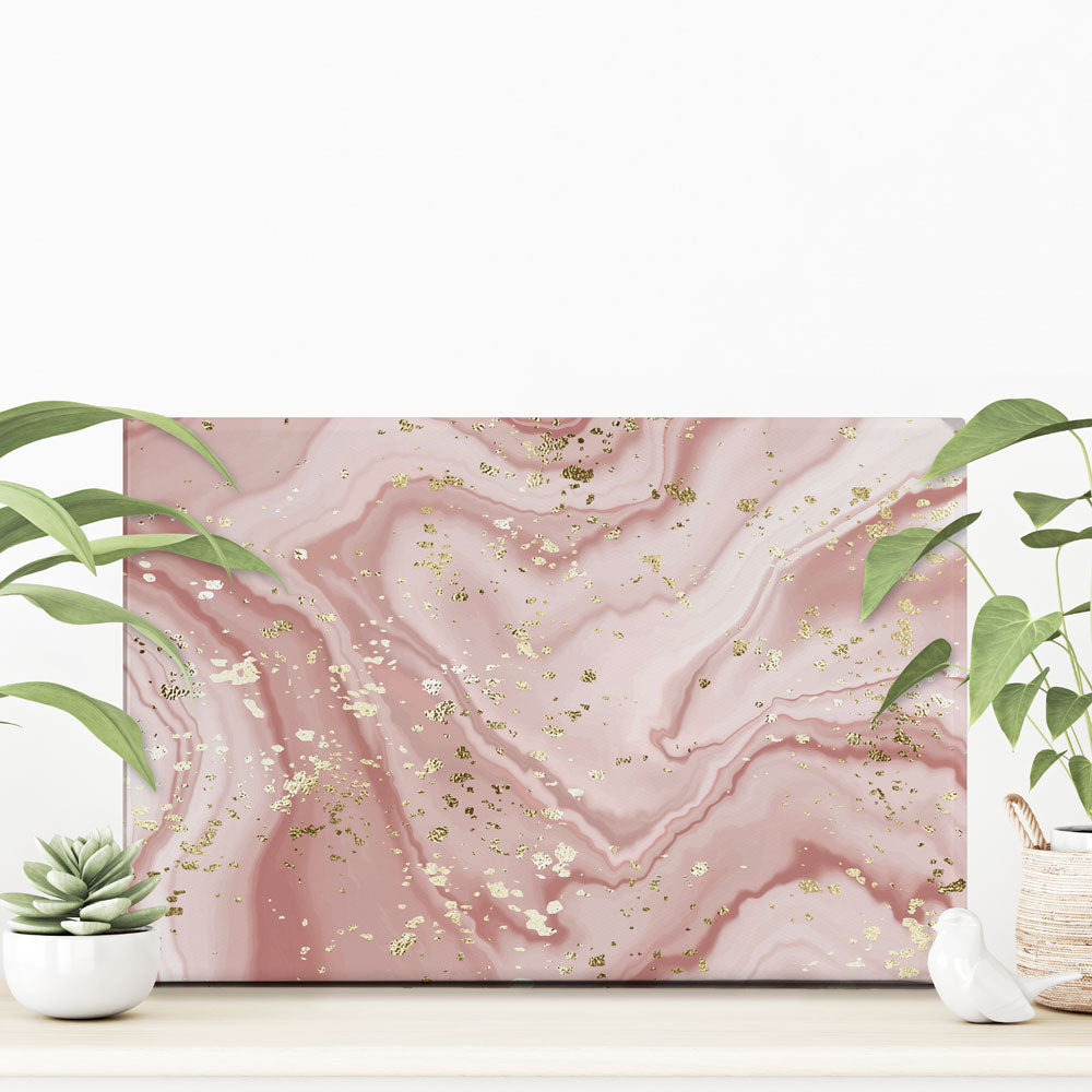 Rose Marble Speckles Canvas Print