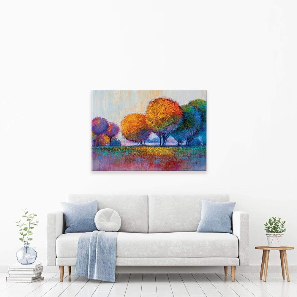 Round Trees Oil Painting Canvas Print wall art product S-BELOV / Shutterstock