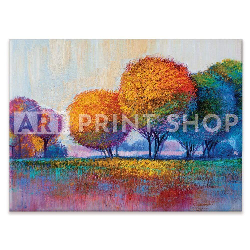 Round Trees Oil Painting Canvas Print wall art product S-BELOV / Shutterstock