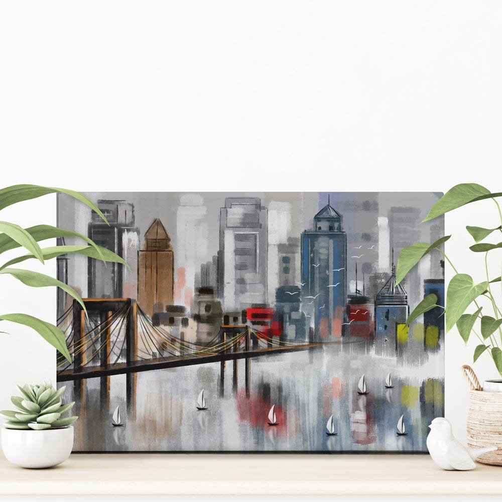 Skyscrapers And Sailboats Canvas Print wall art product Tim Kats / Shutterstock