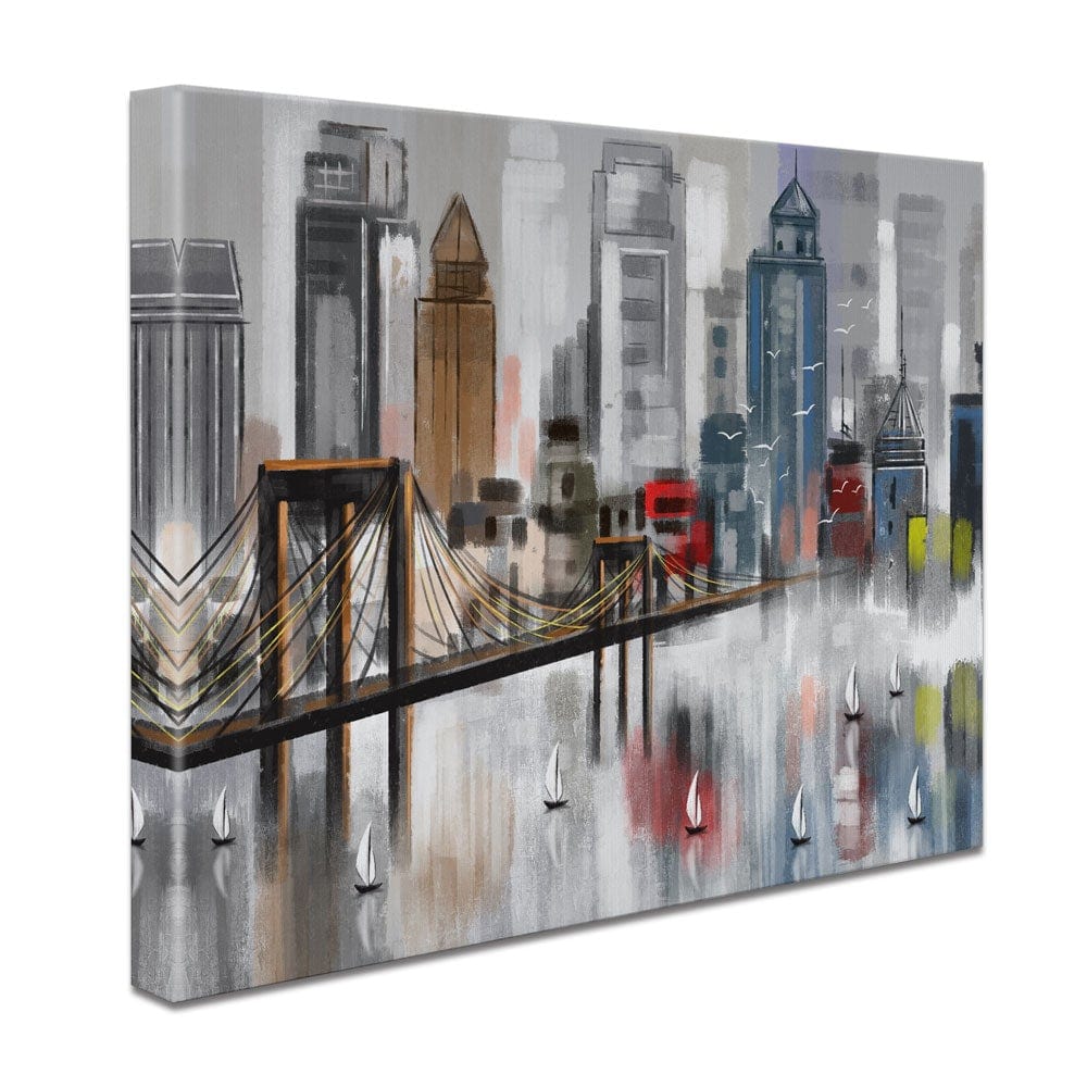 Skyscrapers And Sailboats Canvas Print wall art product Tim Kats / Shutterstock