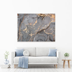 Slate Grey Marble Canvas Print
