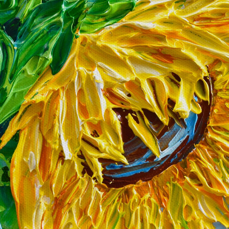 Sunflowers Trio Canvas Print wall art product Olga Tkachyk
