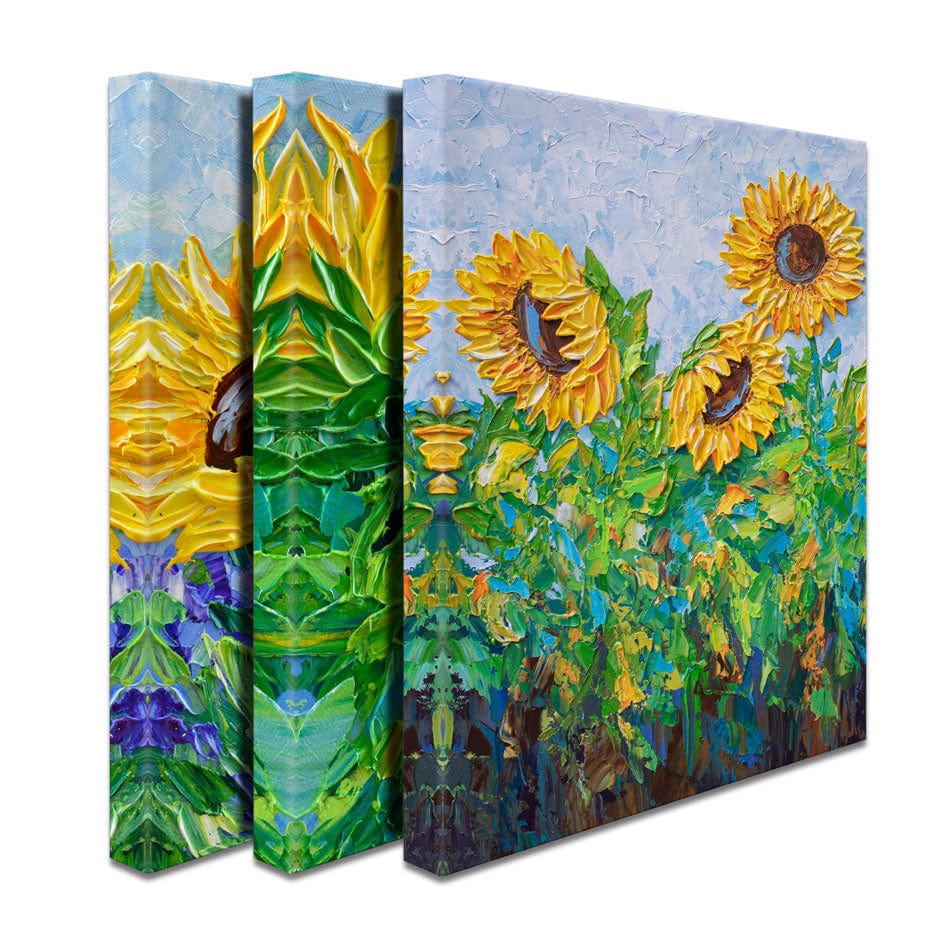 Sunflowers Trio Canvas Print wall art product Olga Tkachyk