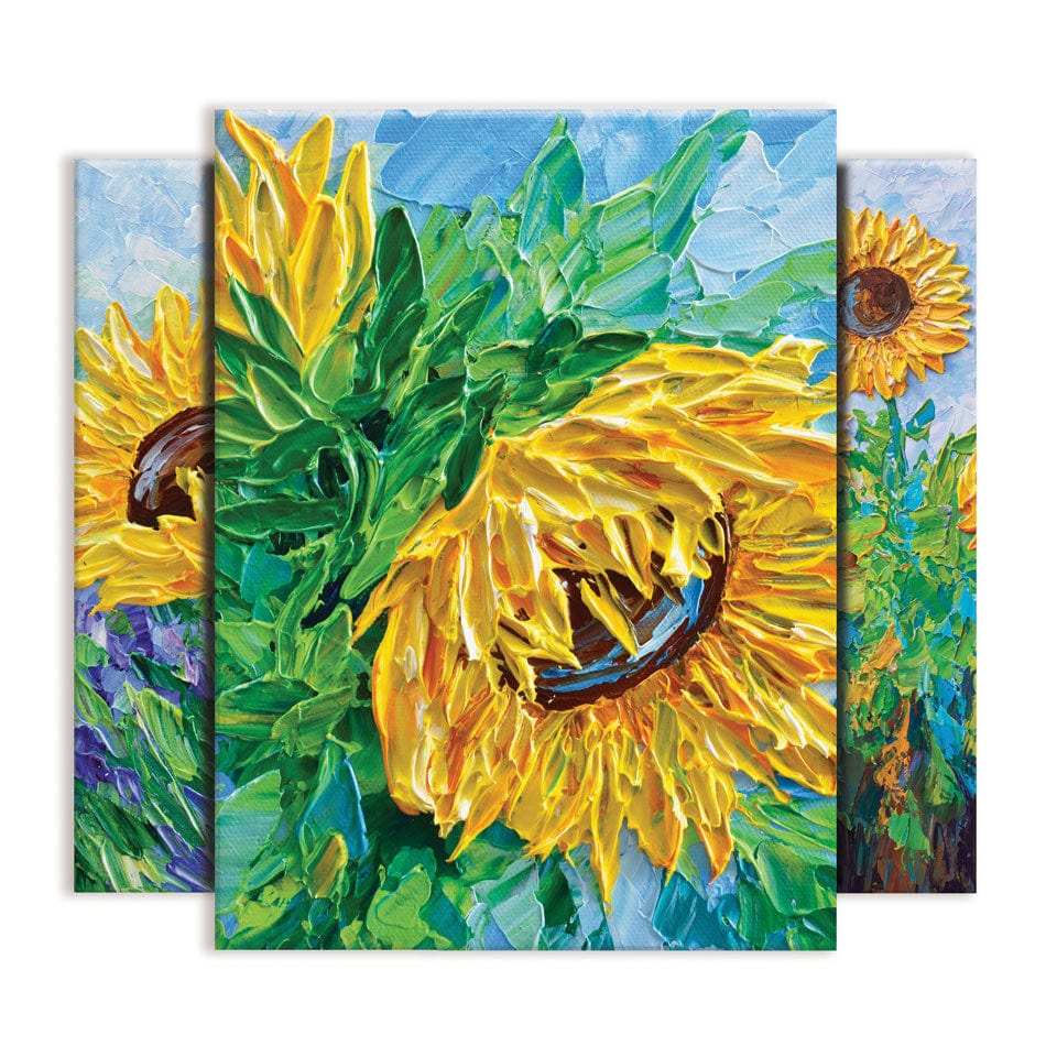 Sunflowers Trio Canvas Print wall art product Olga Tkachyk