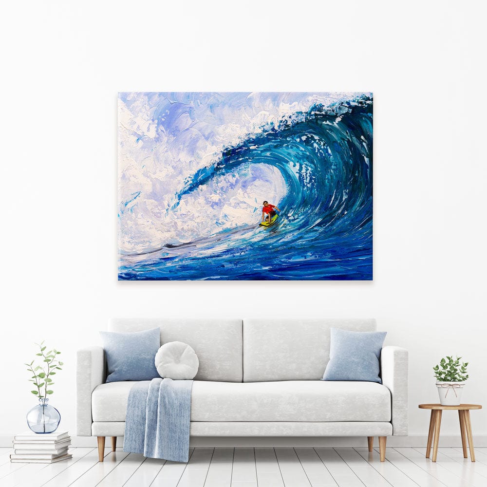 Surfing The Big Wave Canvas Print wall art product CYC / Shutterstock
