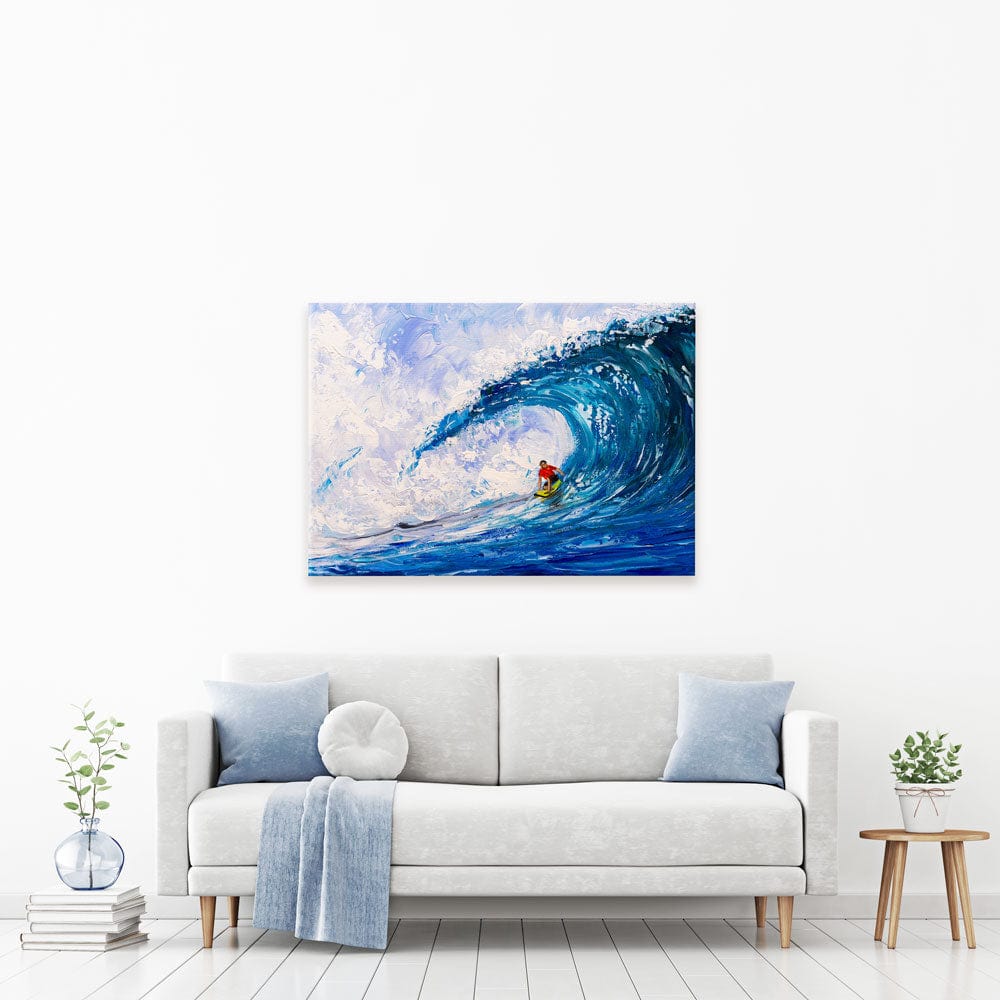 Surfing The Big Wave Canvas Print wall art product CYC / Shutterstock