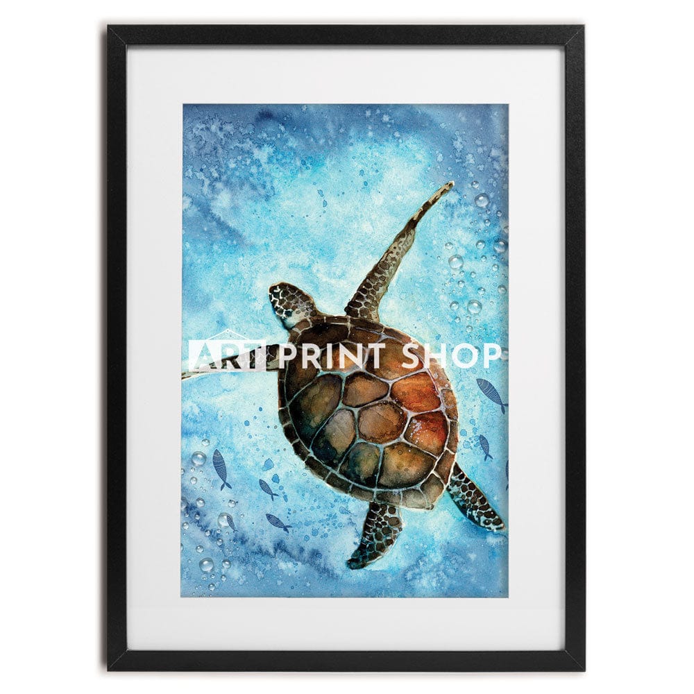 Swimming Turtle Framed Art Print wall art product Tarasova Mariya / Shutterstock