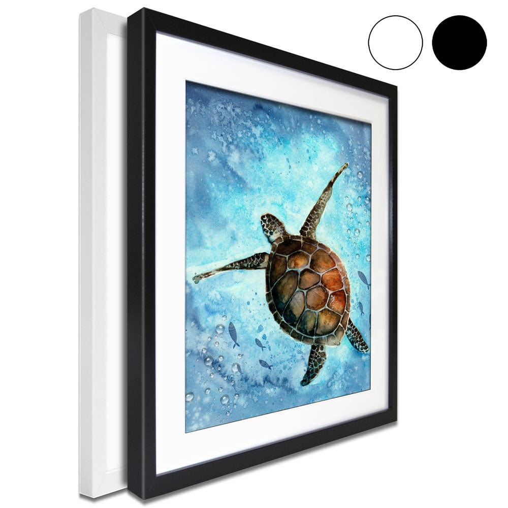 Swimming Turtle Framed Art Print wall art product Tarasova Mariya / Shutterstock