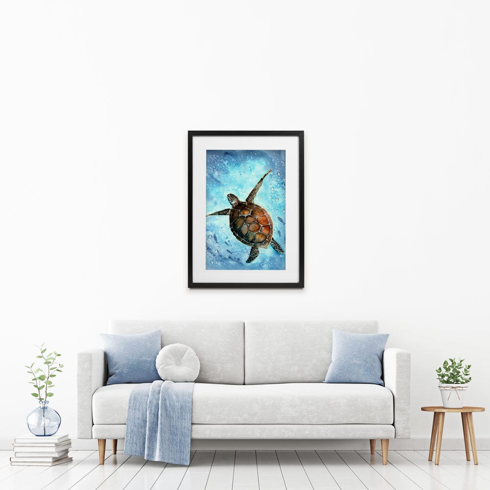 Swimming Turtle Framed Art Print wall art product Tarasova Mariya / Shutterstock