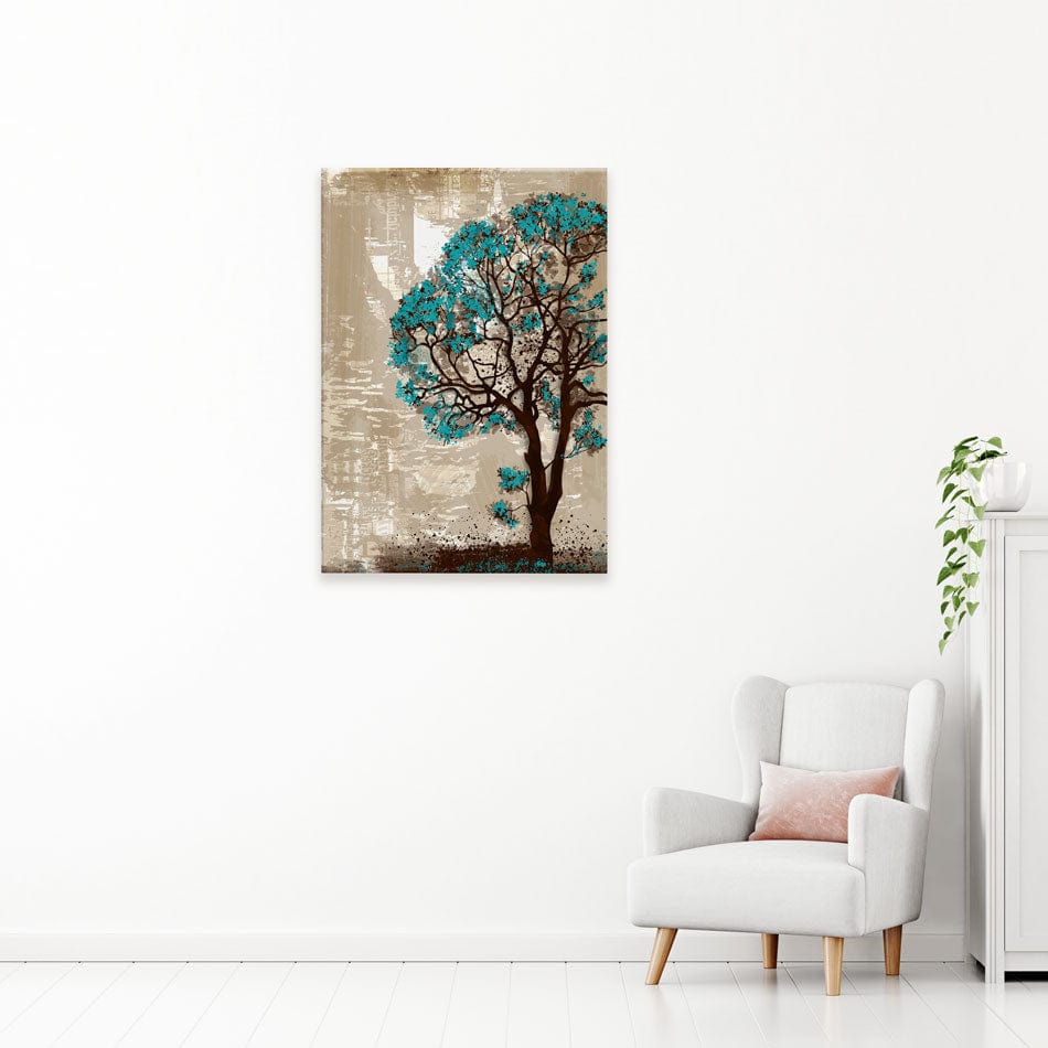 Teal Tree Canvas Print wall art product taif ahmed / Shutterstock