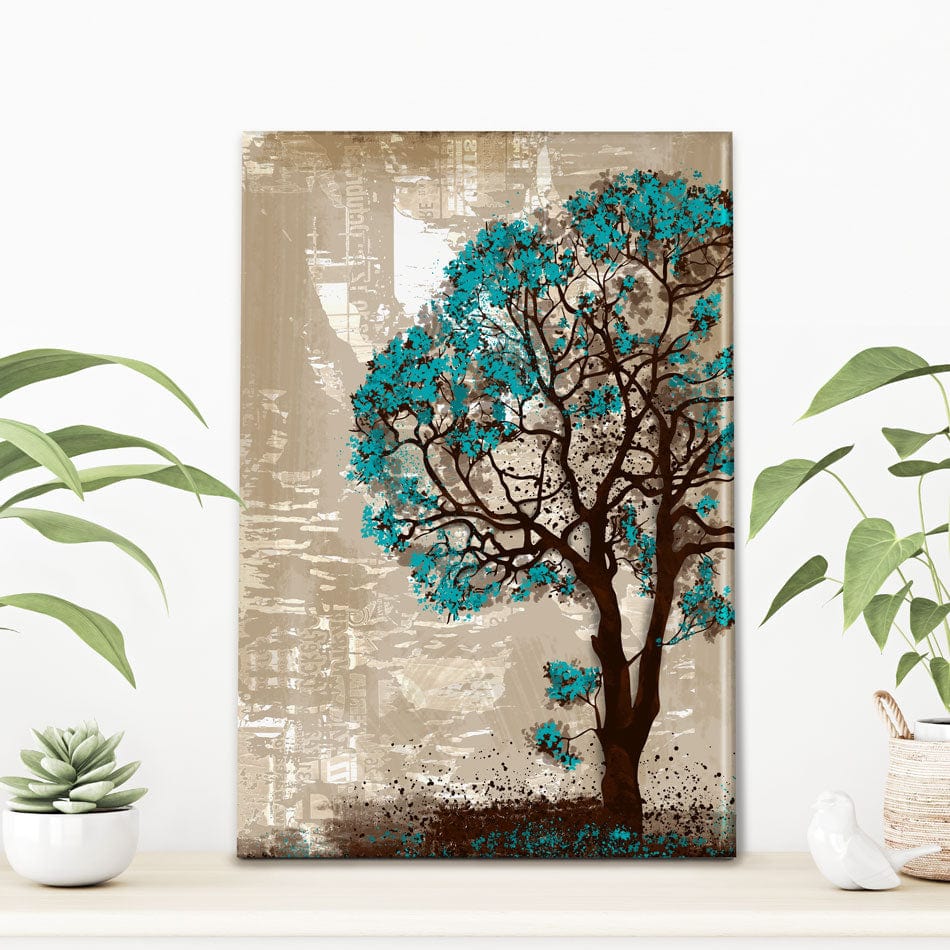Teal Tree Canvas Print wall art product taif ahmed / Shutterstock