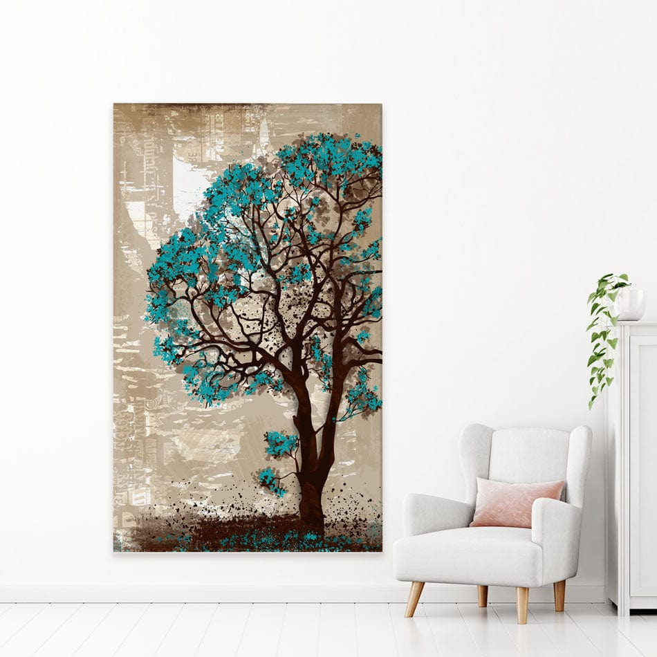 Teal Tree Canvas Print wall art product taif ahmed / Shutterstock