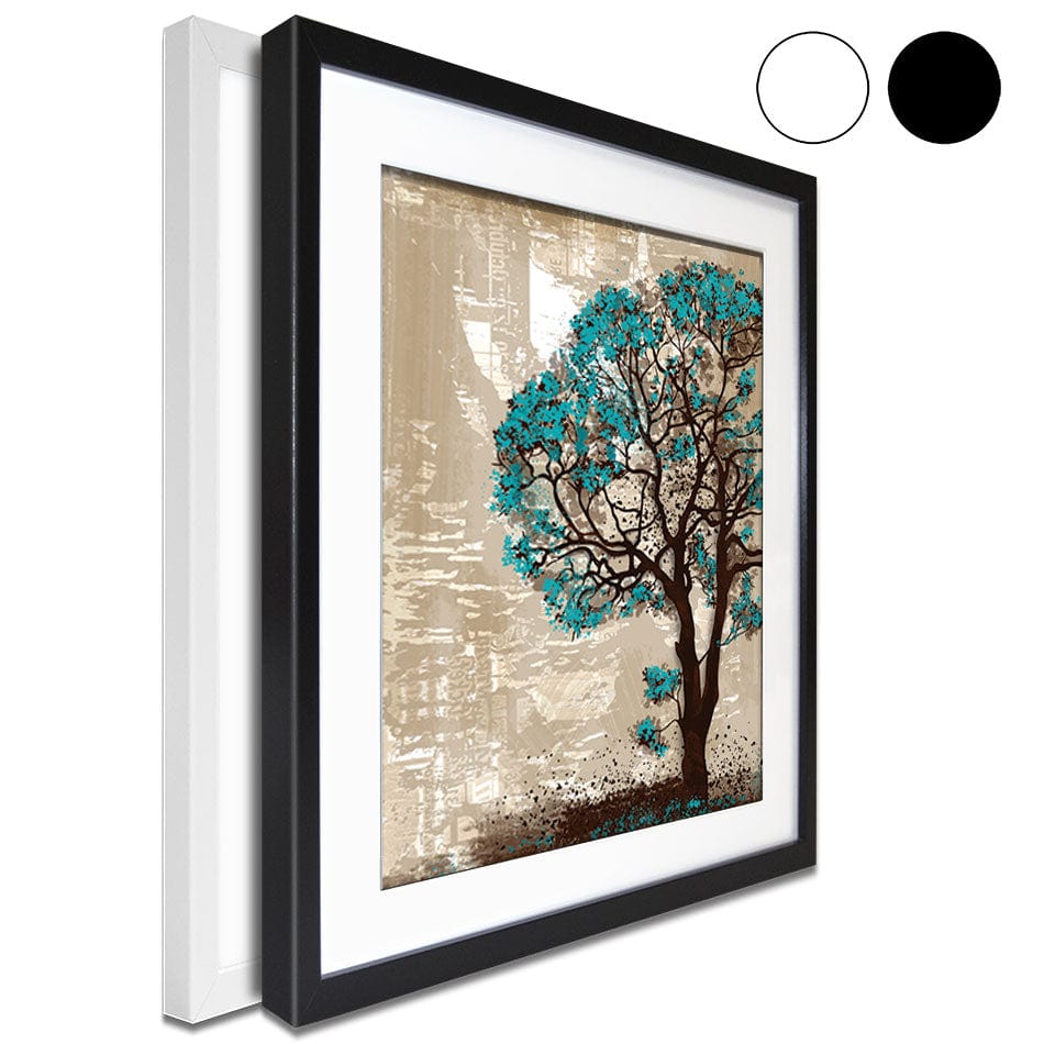 Teal Tree Framed Art Print wall art product taif ahmed / Shutterstock