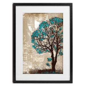 Teal Tree Framed Art Print wall art product taif ahmed / Shutterstock