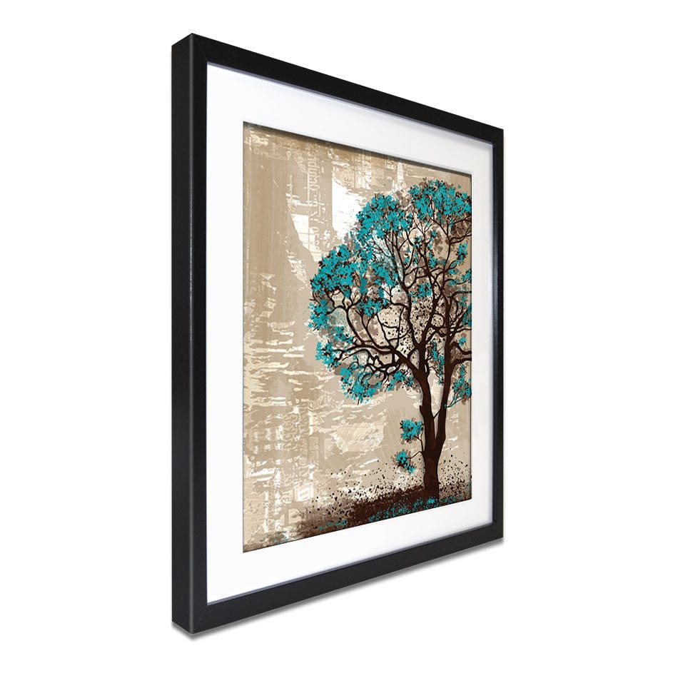 Teal Tree Framed Art Print wall art product taif ahmed / Shutterstock