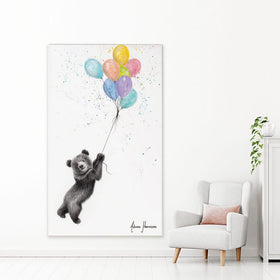 The Bear And The Balloons Canvas Print wall art product Ashvin Harrison