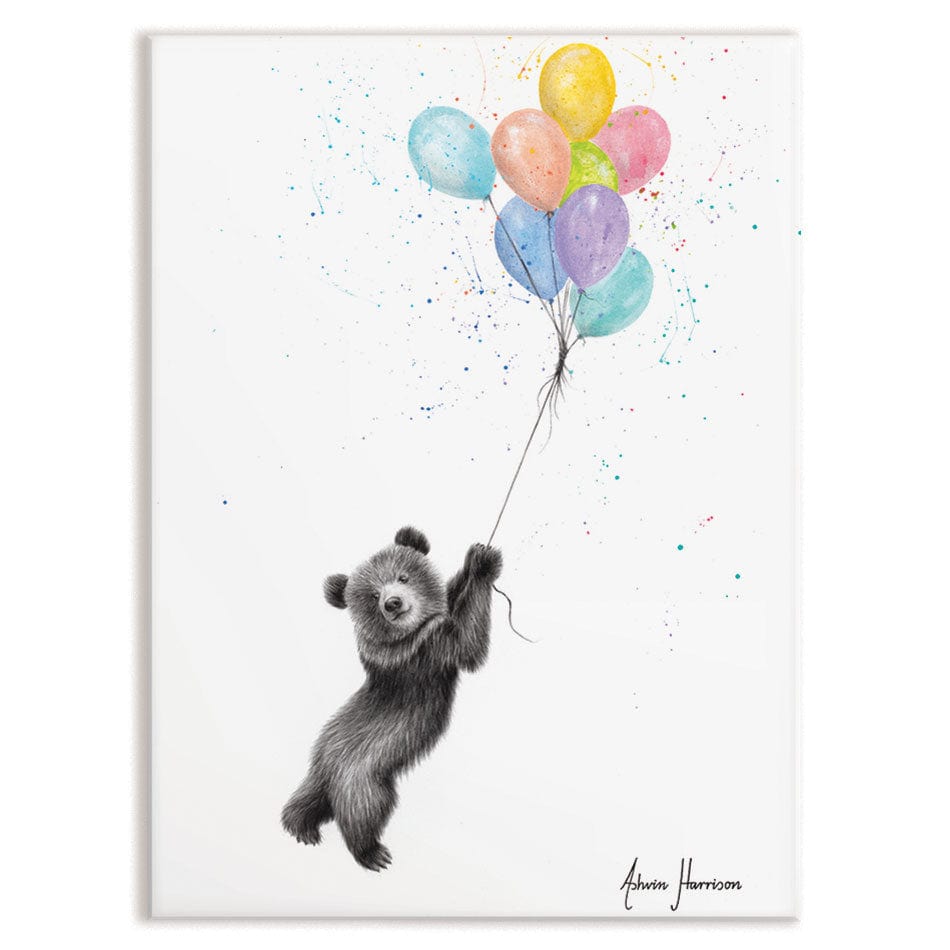 The Bear And The Balloons Canvas Print wall art product Ashvin Harrison