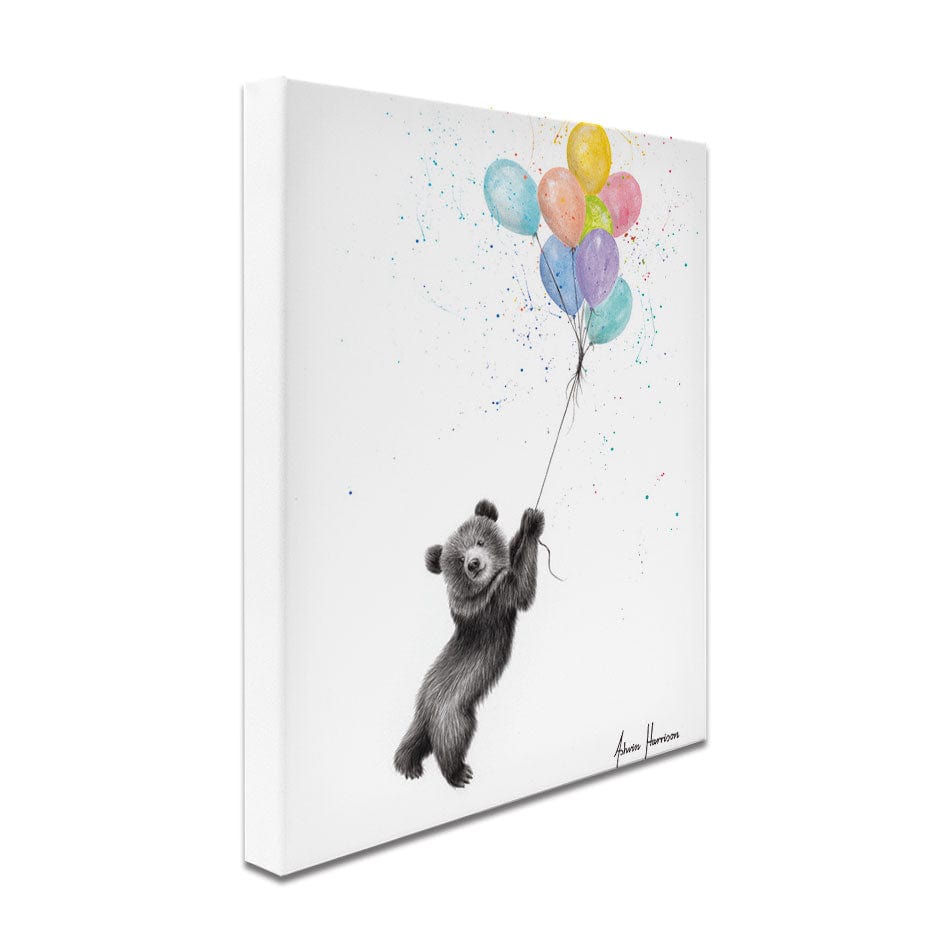 The Bear And The Balloons Canvas Print wall art product Ashvin Harrison