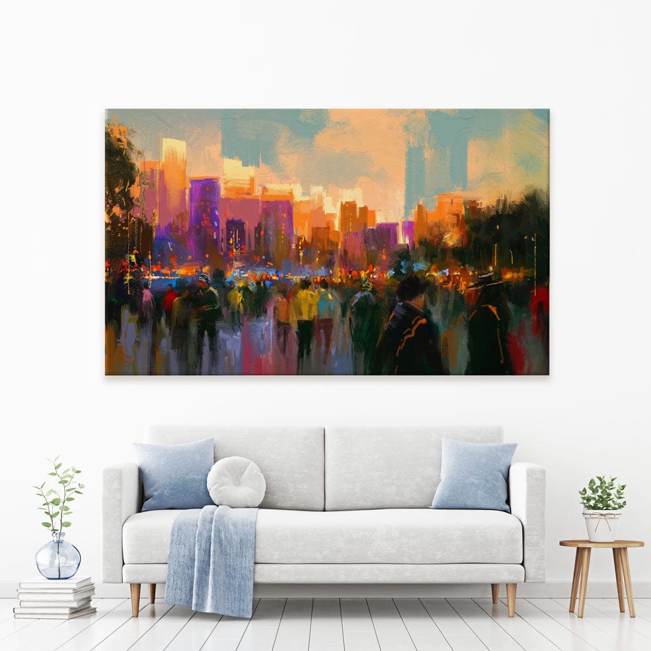 The City Of People Canvas Print wall art product Tithi Luadthong / Shutterstock