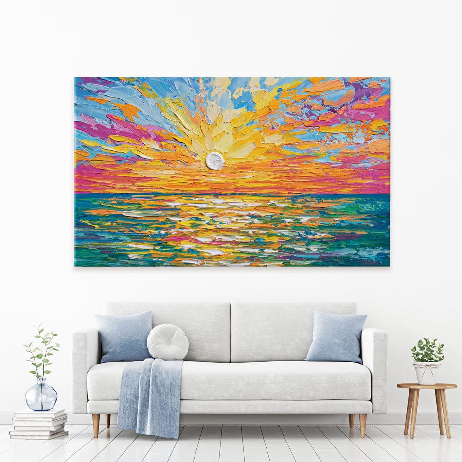 The Sun Is Setting Canvas Print wall art product Olga Tkachyk