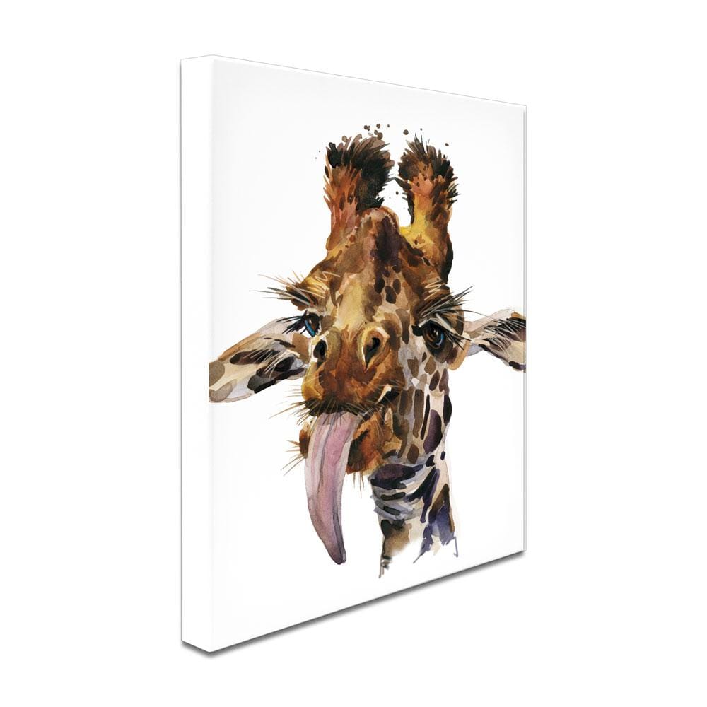 Tongue Out Giraffe Head Canvas Print wall art product Faenkova Elena / Shutterstock