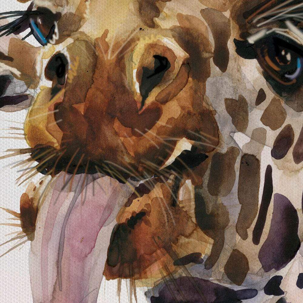 Tongue Out Giraffe Head Canvas Print wall art product Faenkova Elena / Shutterstock