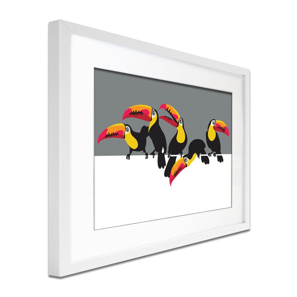 Toucan Party Framed Art Print wall art product Afishka / Shutterstock