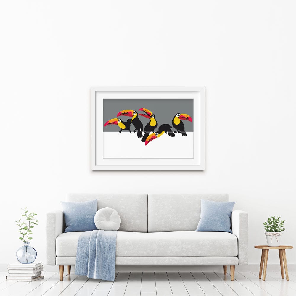 Toucan Party Framed Art Print wall art product Afishka / Shutterstock