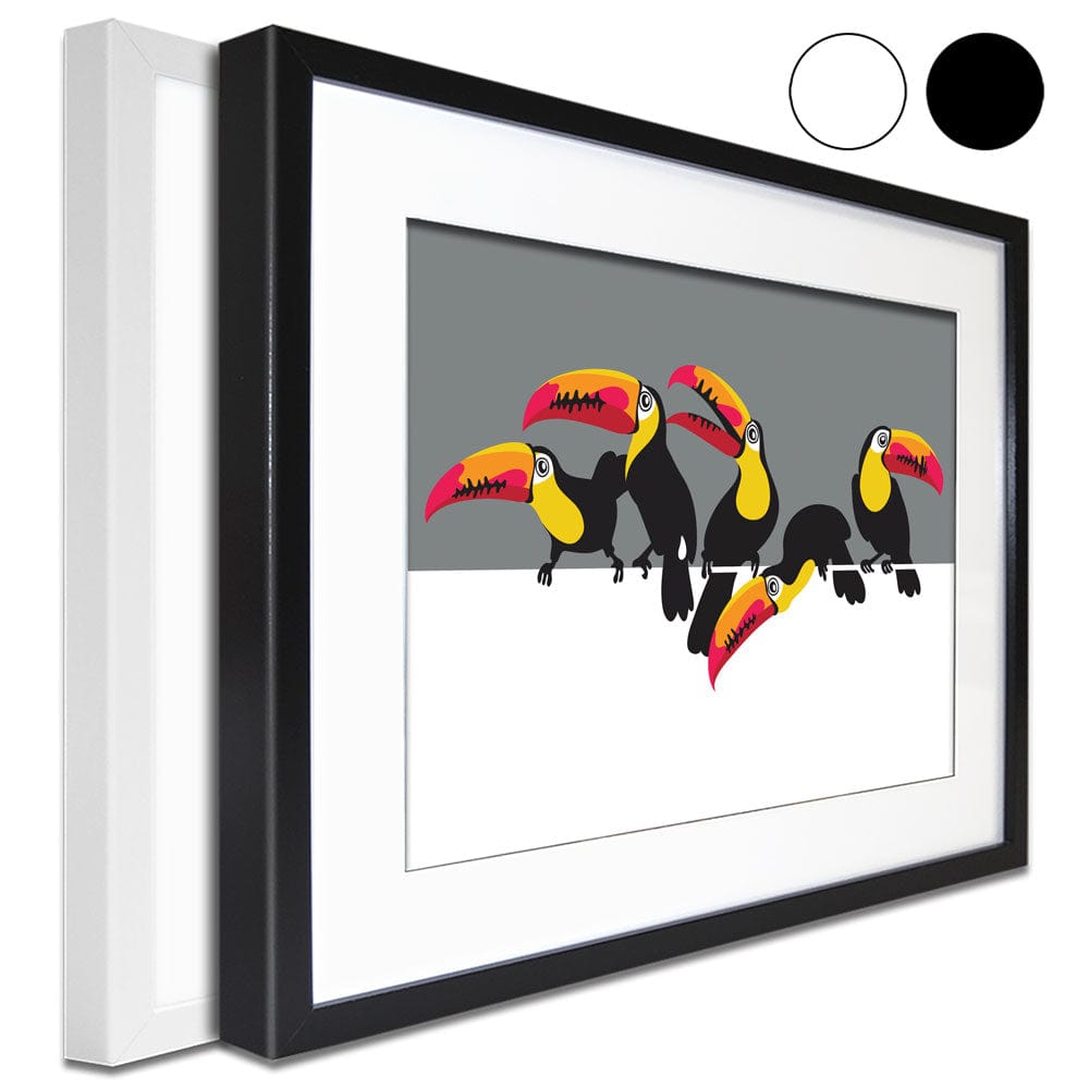 Toucan Party Framed Art Print wall art product Afishka / Shutterstock