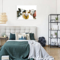 Trios Of Cows Framed Print