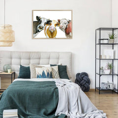 Trios Of Cows Framed Print