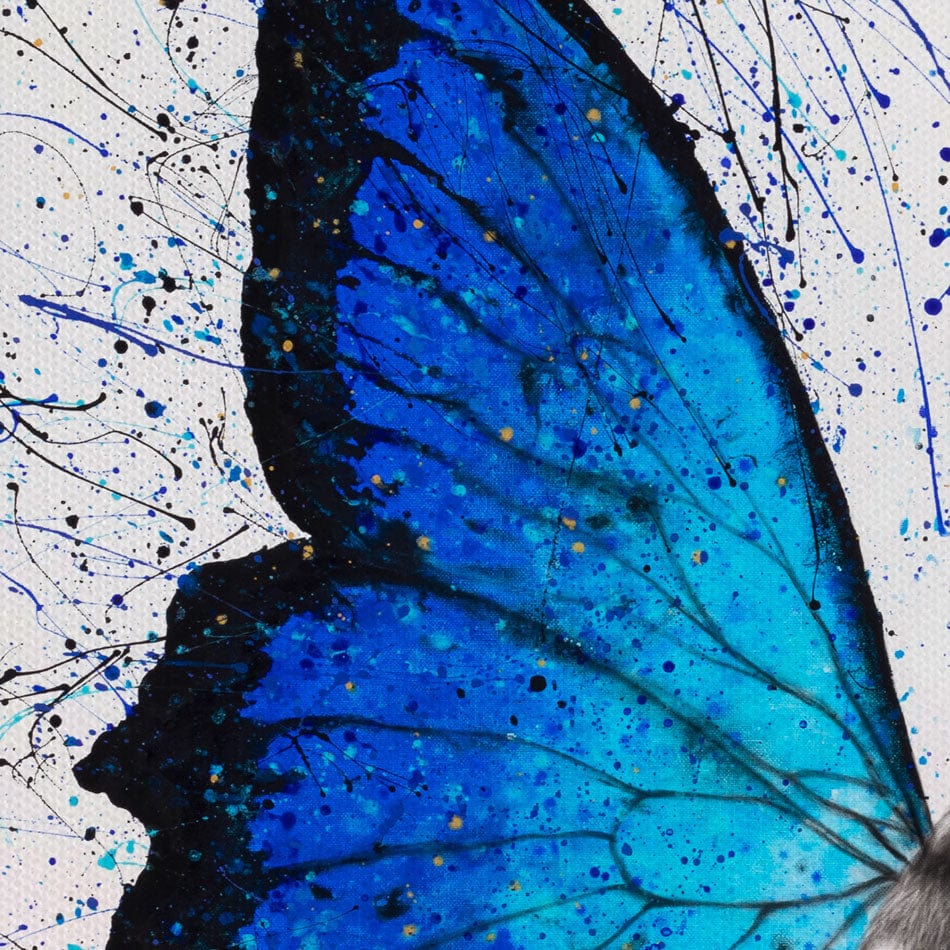 Tropics Of Blue Butterfly Canvas Print wall art product Ashvin Harrison