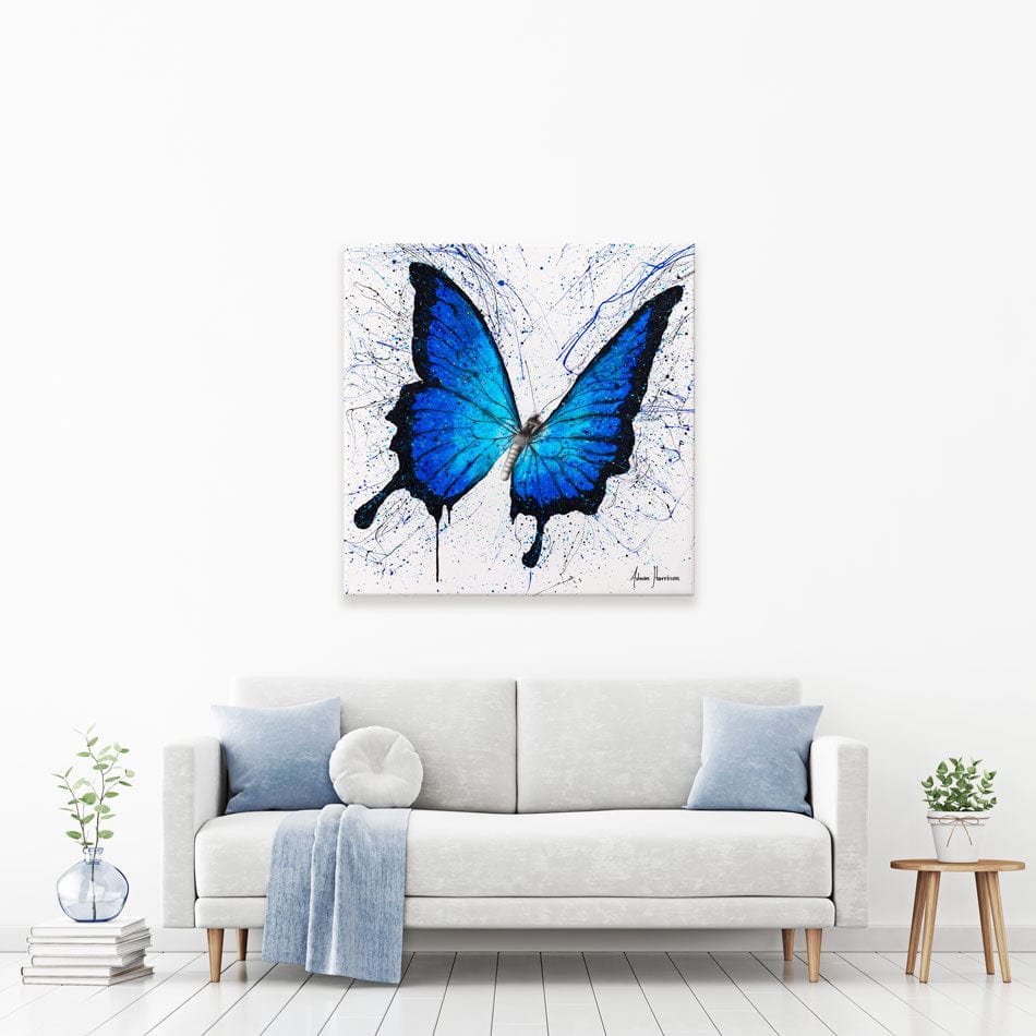 Tropics Of Blue Butterfly Canvas Print wall art product Ashvin Harrison