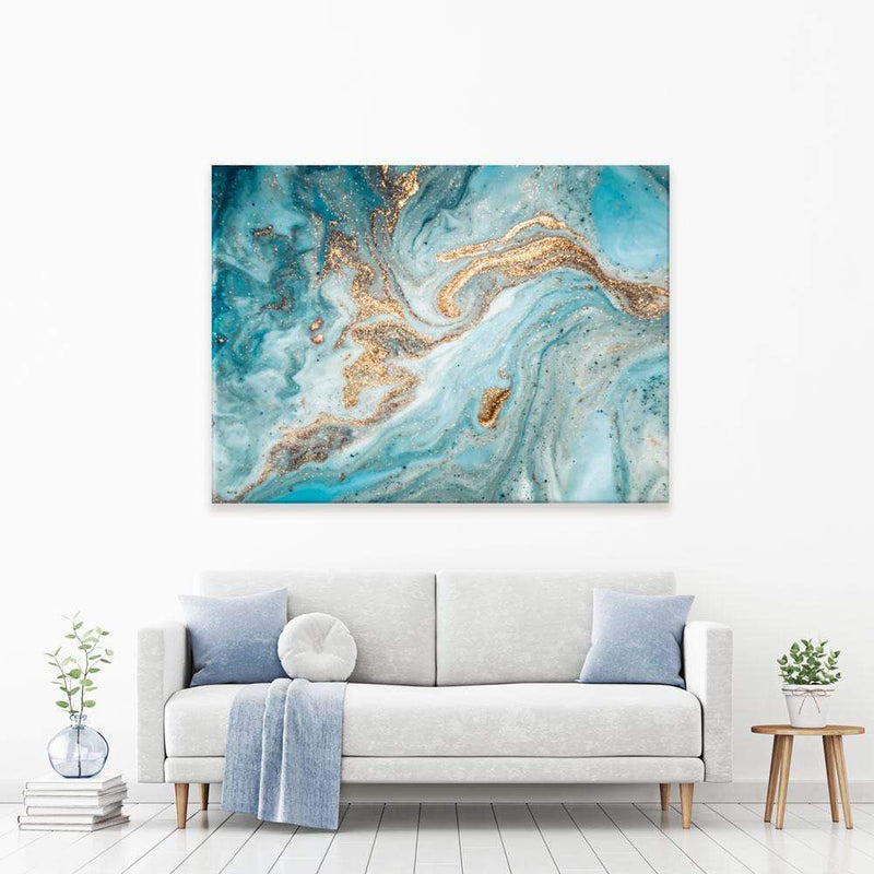 Turquoise Marble Canvas Print