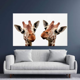Two Giraffes Canvas Print wall art product kaczor58 / Shutterstock