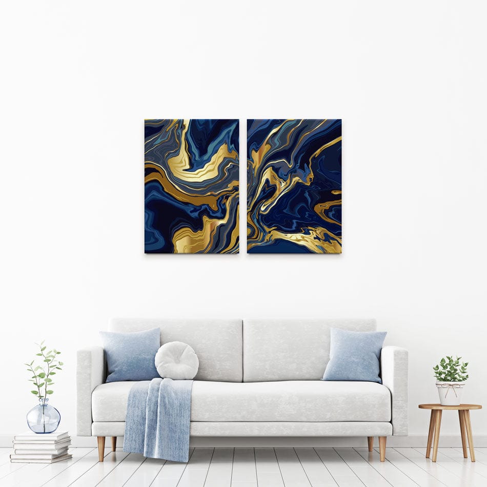 Vibrant Navy Marble Duo Canvas Print wall art product vectortwins / Shutterstock